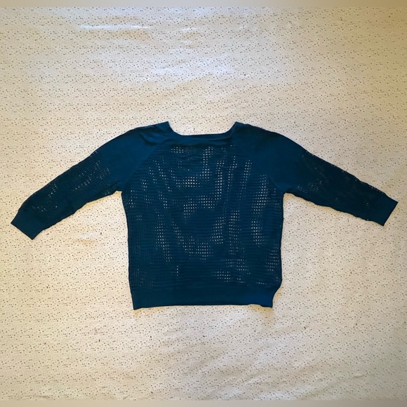 Express Sweaters - EUC Express Teal Mesh Sweater